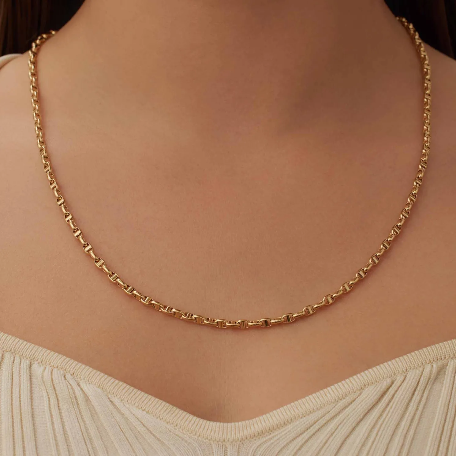 Aidee Adaline 14 karaat gouden schakelketting