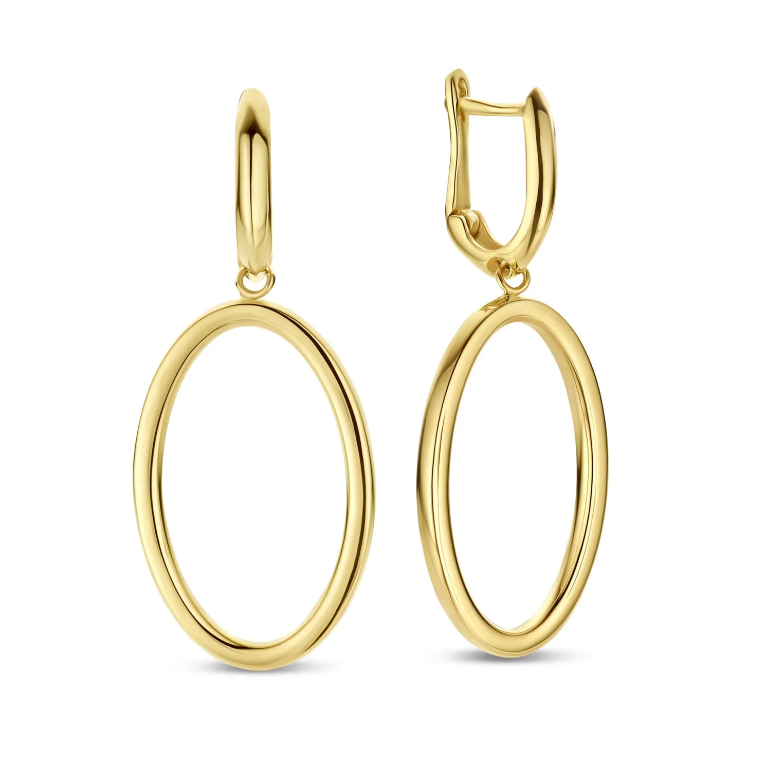 Aidee Annette 14 karaat gouden schakel oorhangers