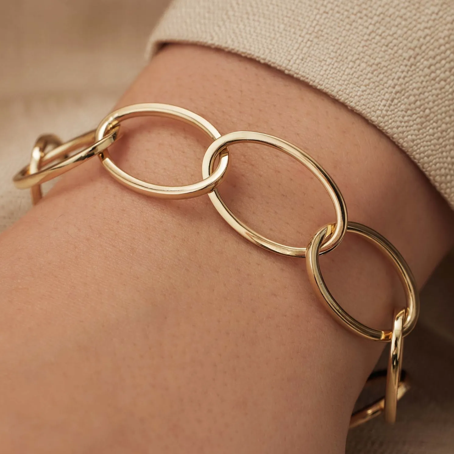 Aidee Annette 14 karaat gouden schakelarmband