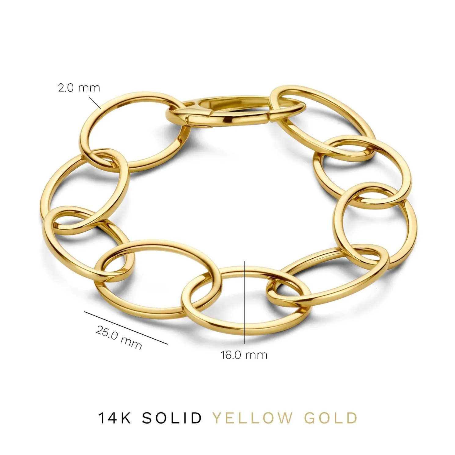 Aidee Annette 14 karaat gouden schakelarmband