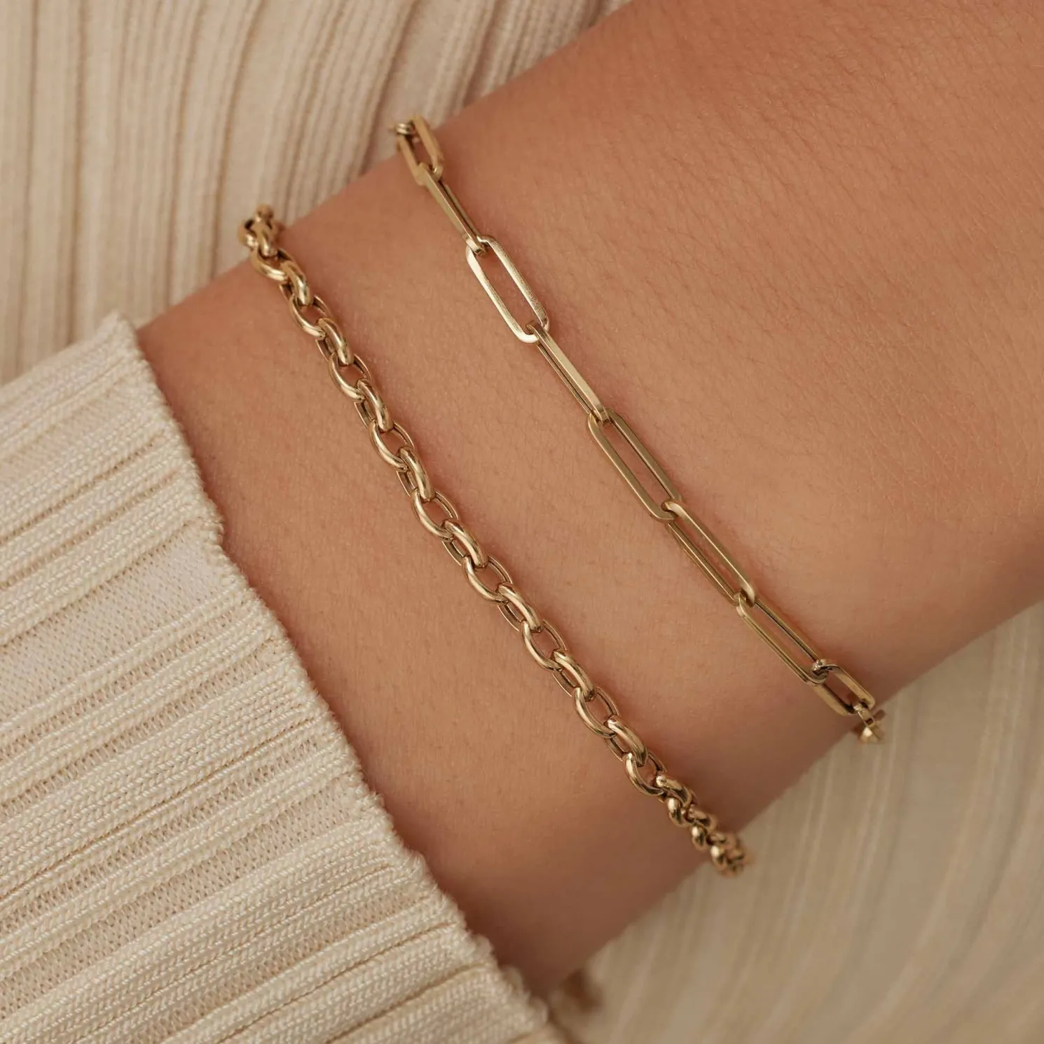 Aidee Camille 14 karaat gouden schakelarmband