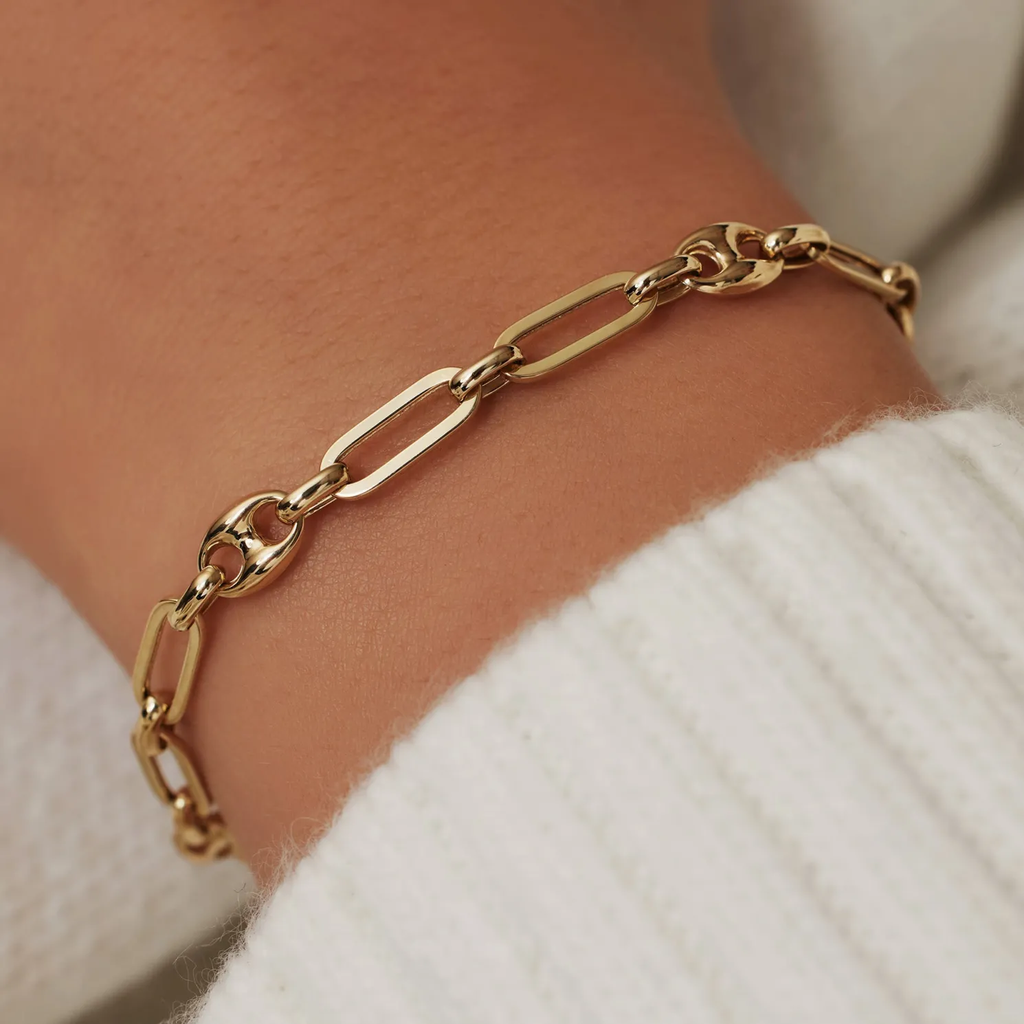 Aidee Demie 14 karaat gouden schakelarmband