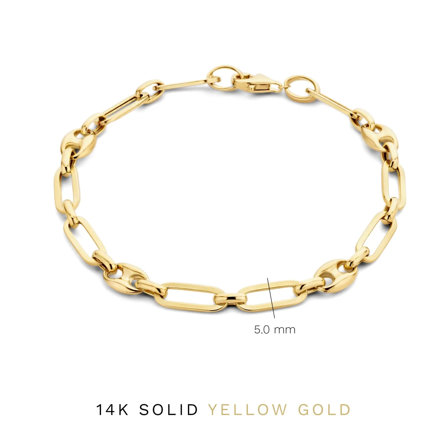 Aidee Demie 14 karaat gouden schakelarmband