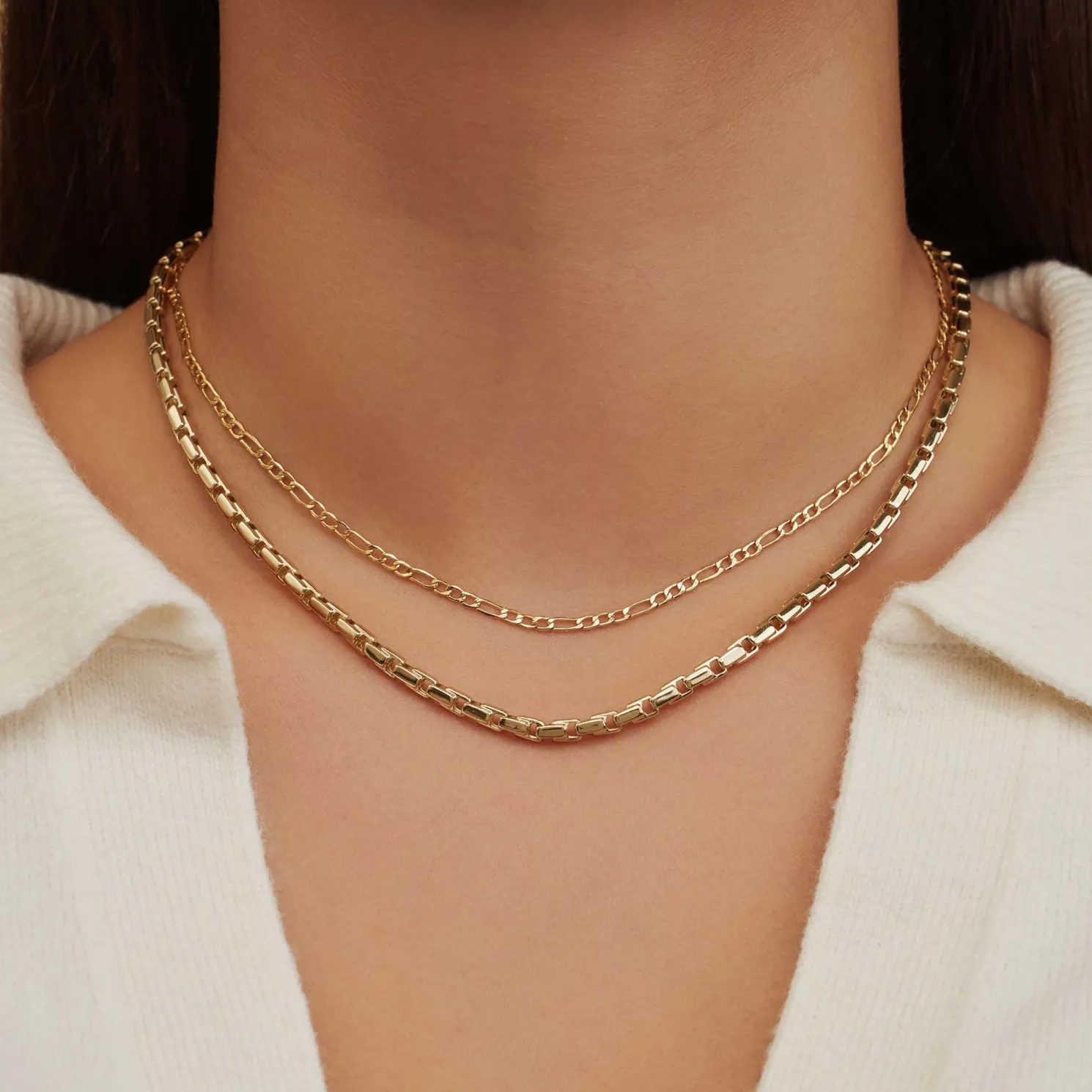 Aidee Gigi 14 karaat gouden collier met schakels