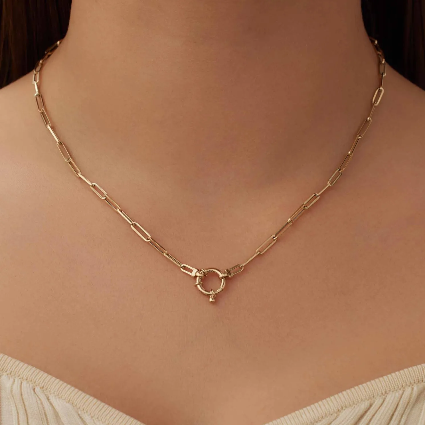 Aidee Odile 14 karaat gouden schakelketting