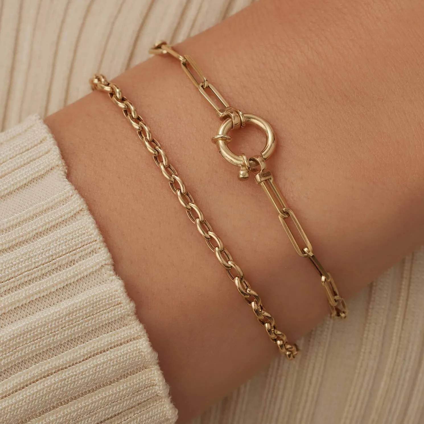 Aidee Odile 14 karaat gouden schakelarmband