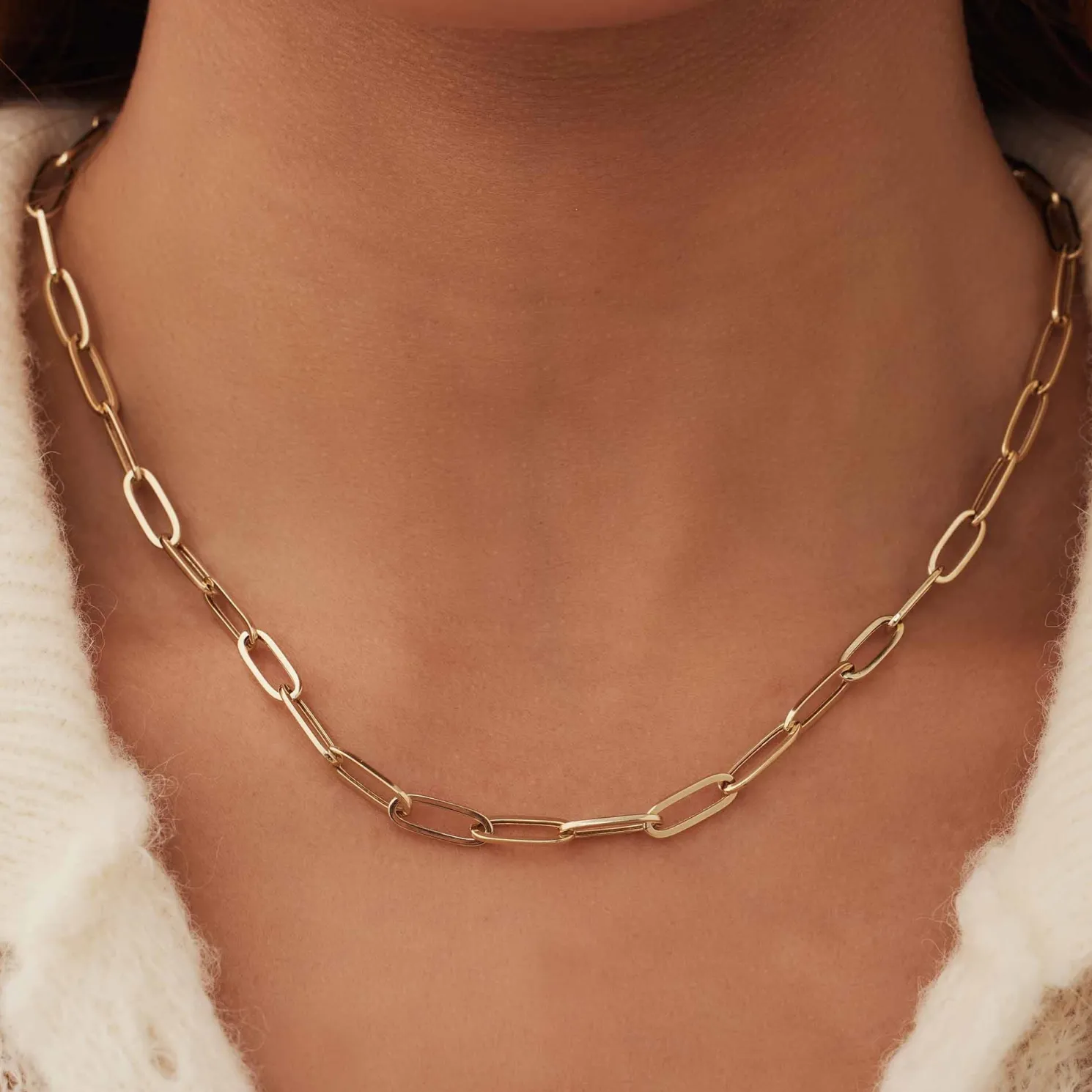 Aidee Odile 14 karaat gouden schakelketting