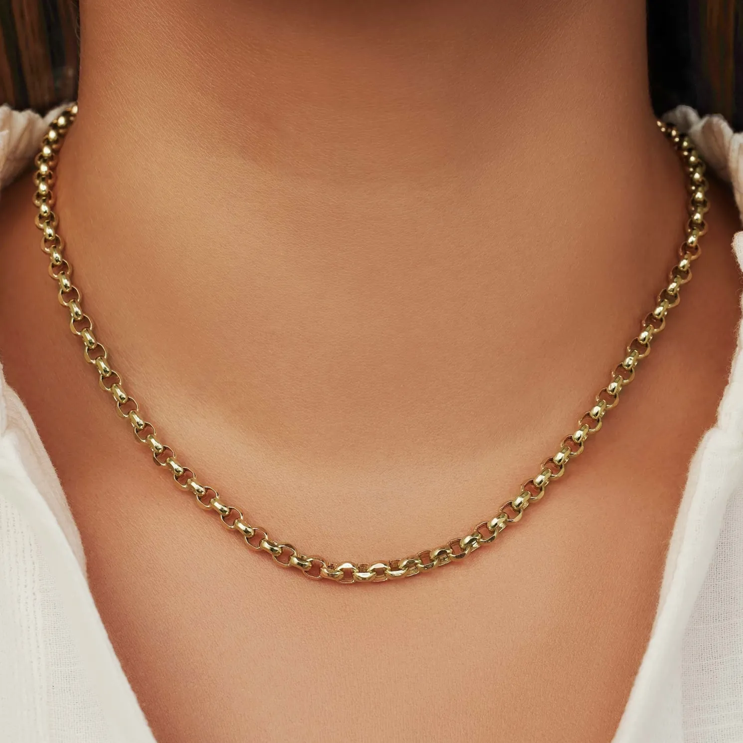 Aidee Pauline 14 karaat gouden collier met schakels