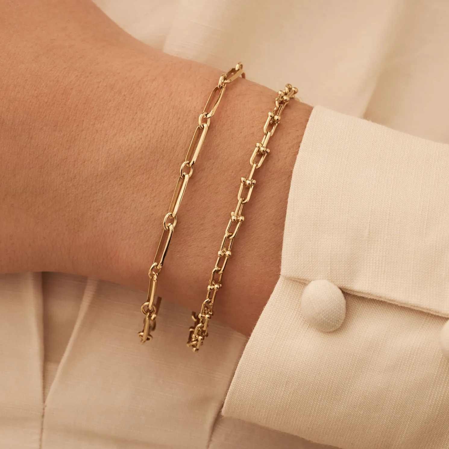 Aidee Raissa 14 karaat gouden schakelarmband