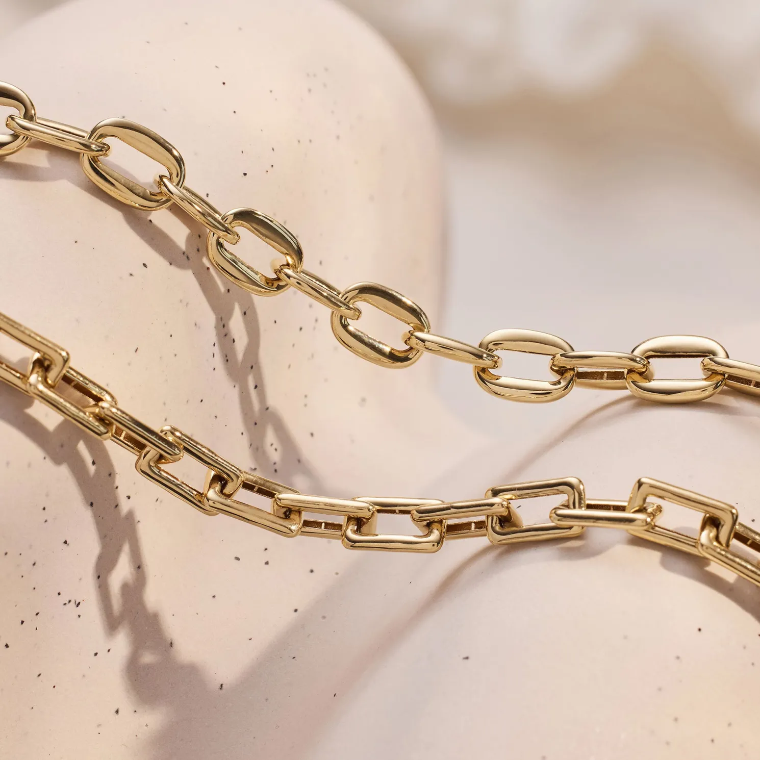 Aidee Ìrene 14 karaat gouden schakelarmband met ronde schakels