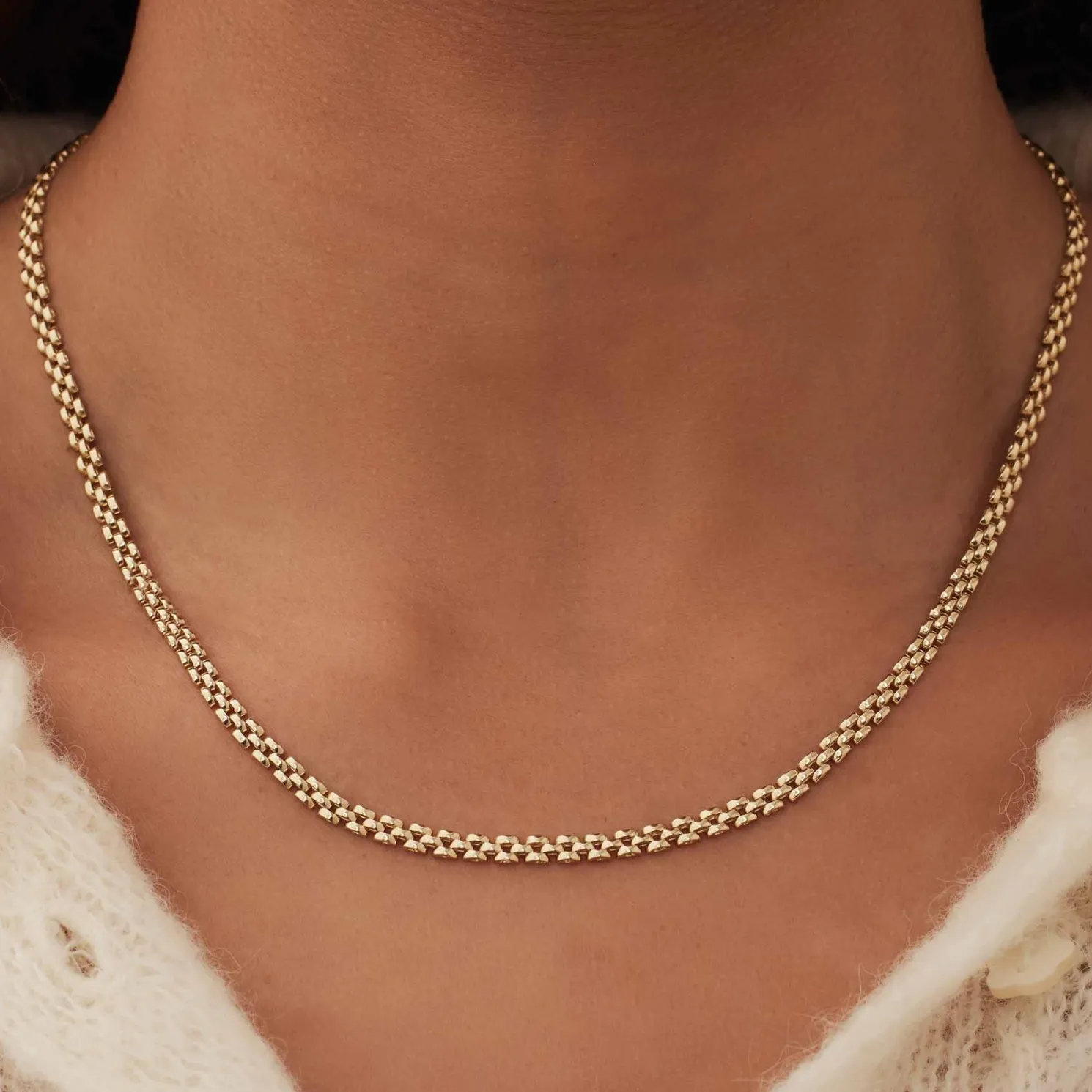 Aidee Rosine 14 karaat gouden schakelketting