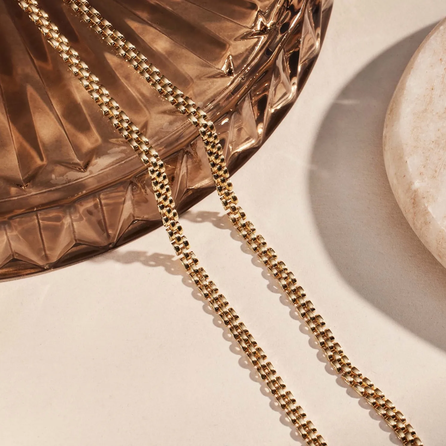 Aidee Rosine 14 karaat gouden schakelketting