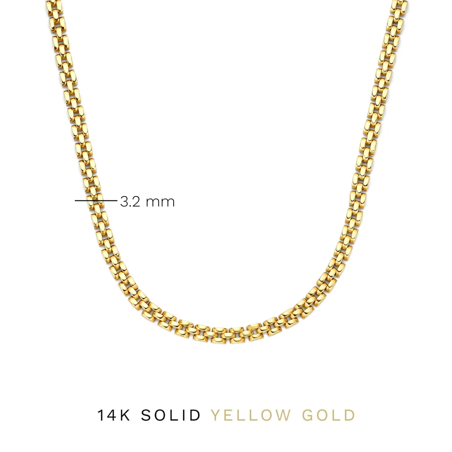 Aidee Rosine 14 karaat gouden schakelketting