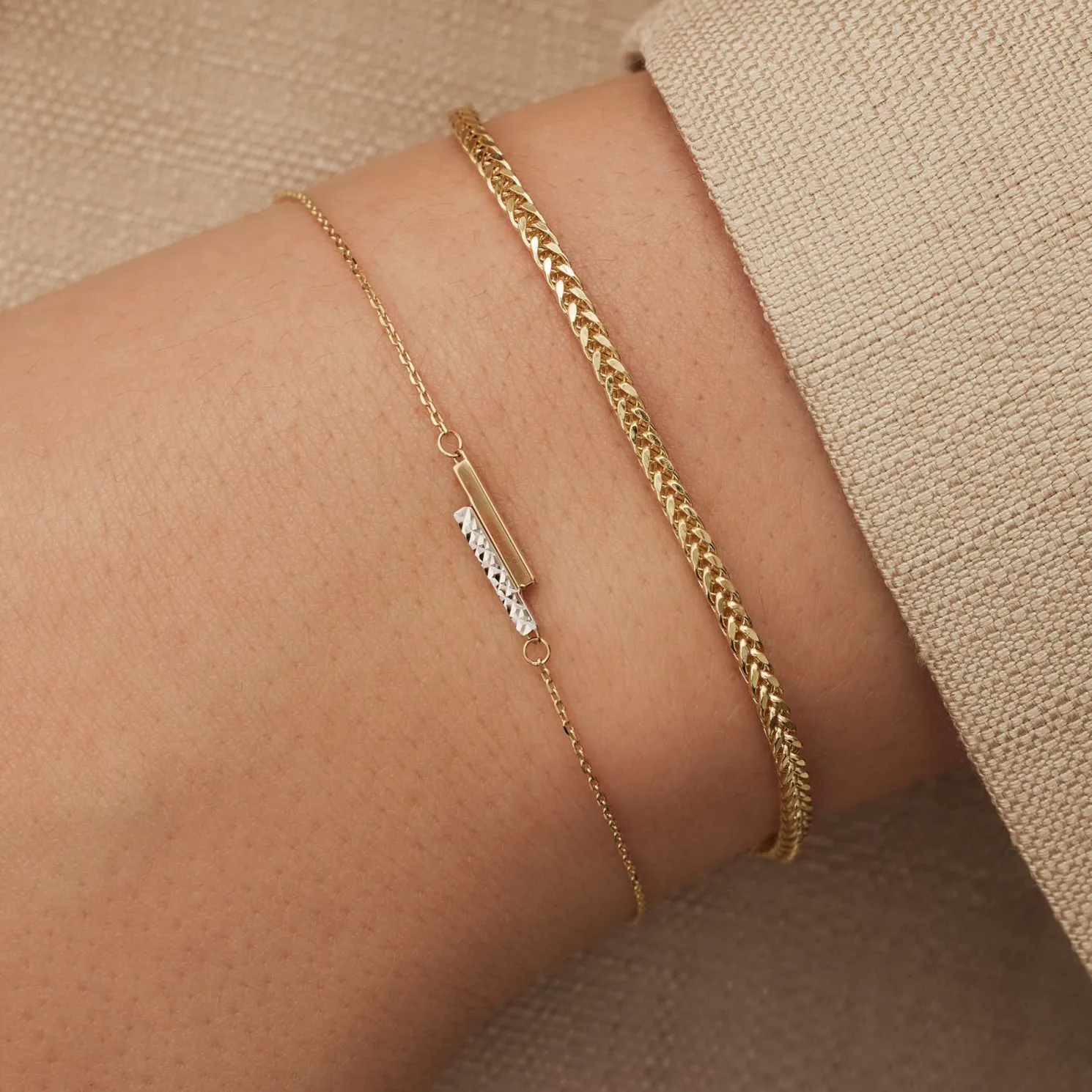 Aidee Sharla 14 karaat gouden schakelarmband