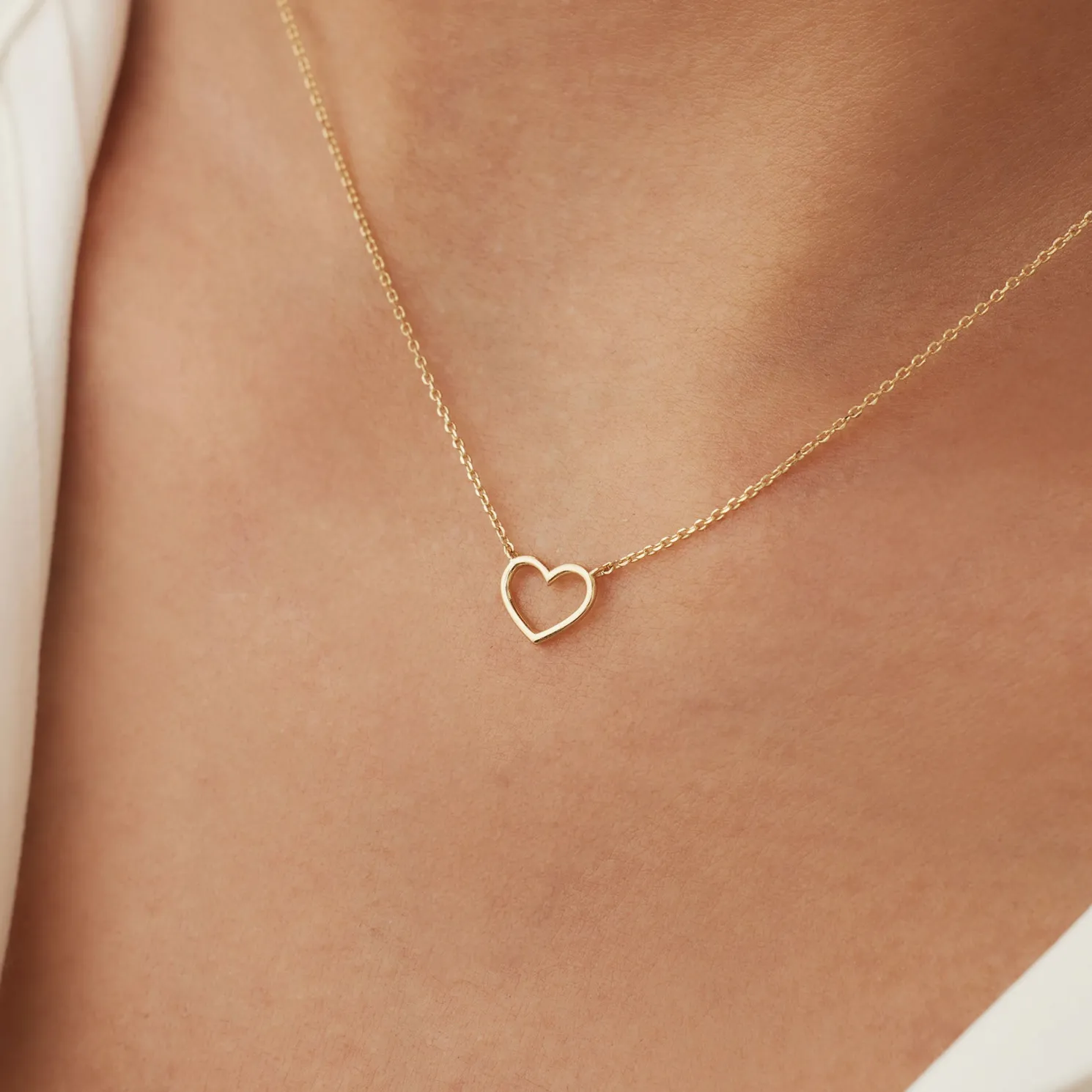 Belleville Amore 14 karaat gouden collier met hartje