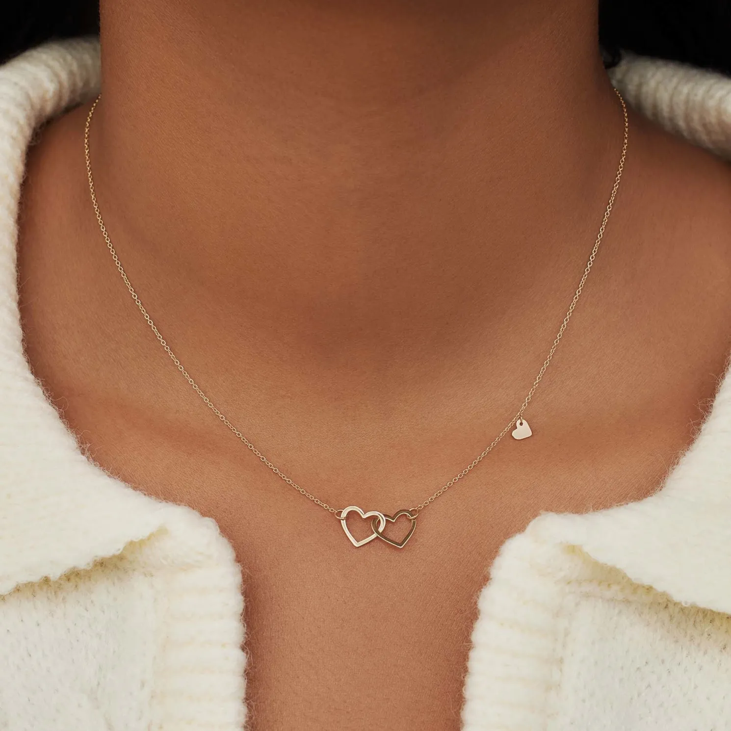 Belleville Amore 14 karaat gouden collier met hartje