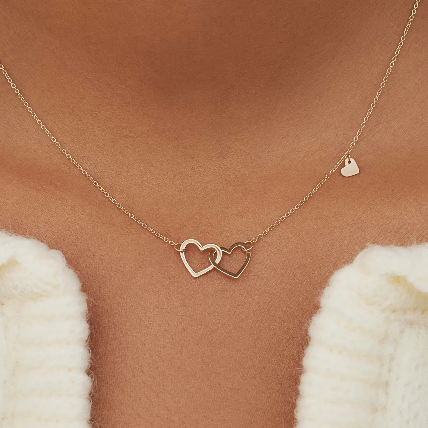 Belleville Amore 14 karaat gouden collier met hartje