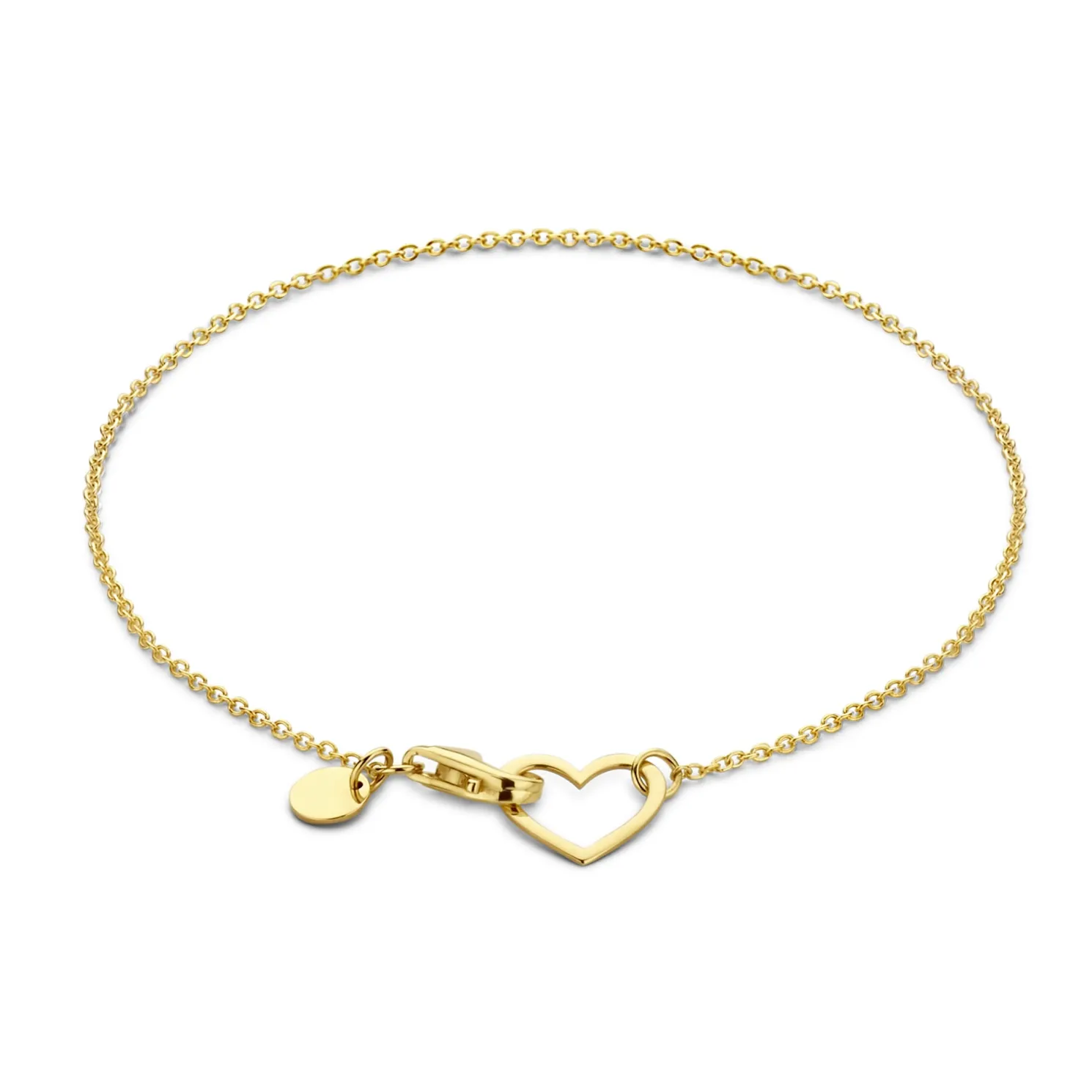 Belleville Amore 14 karaat gouden armband met hartje