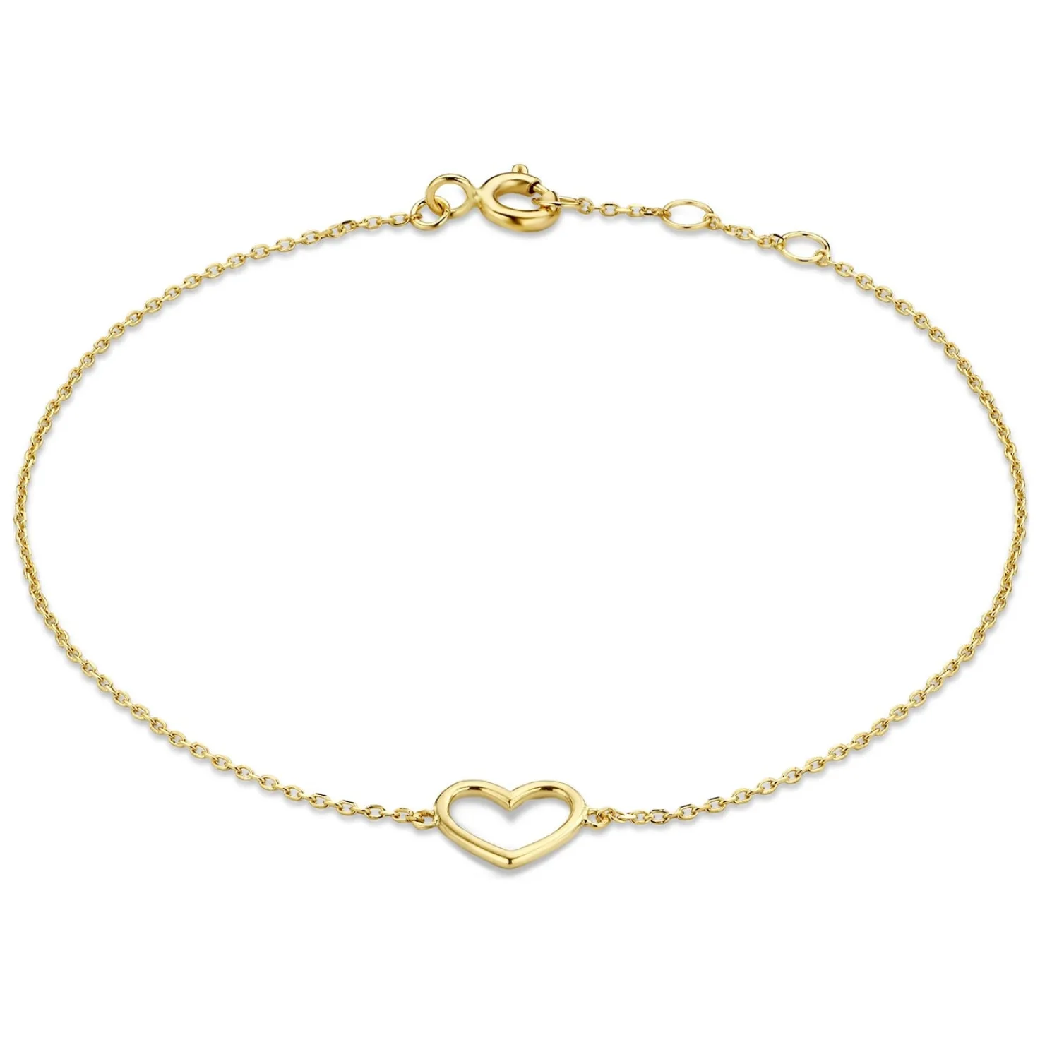 Belleville Amore 14 karaat gouden armband met hartje