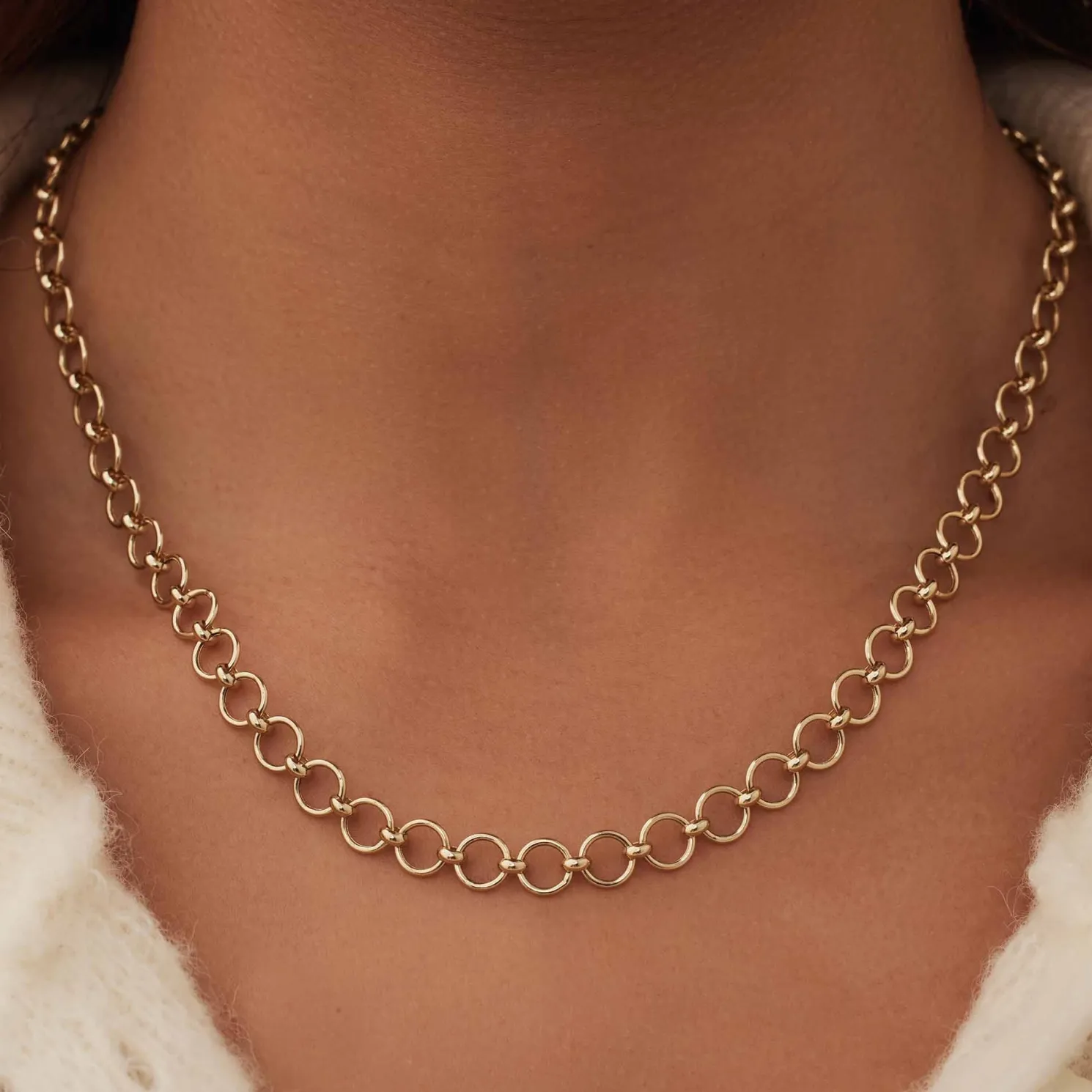 Belleville Axelle 14 karaat gouden schakelketting