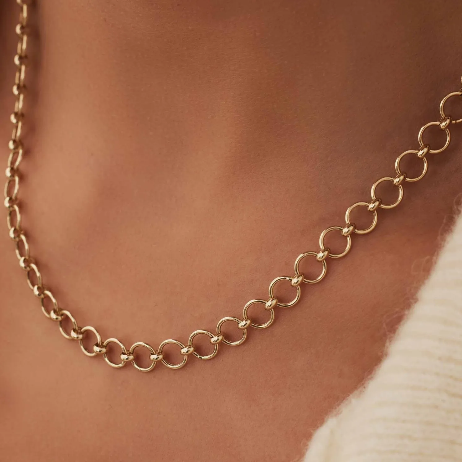 Belleville Axelle 14 karaat gouden schakelketting