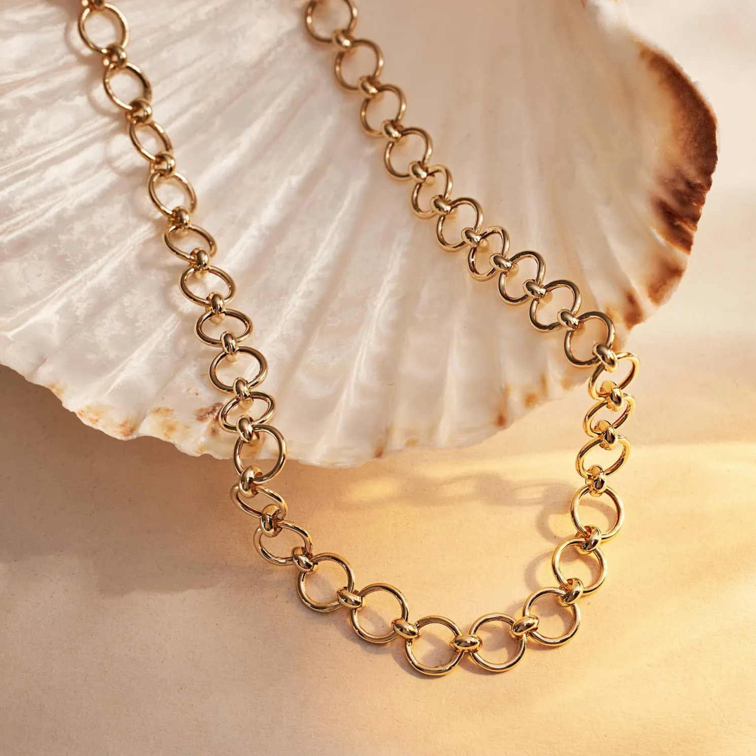 Belleville Axelle 14 karaat gouden schakelketting