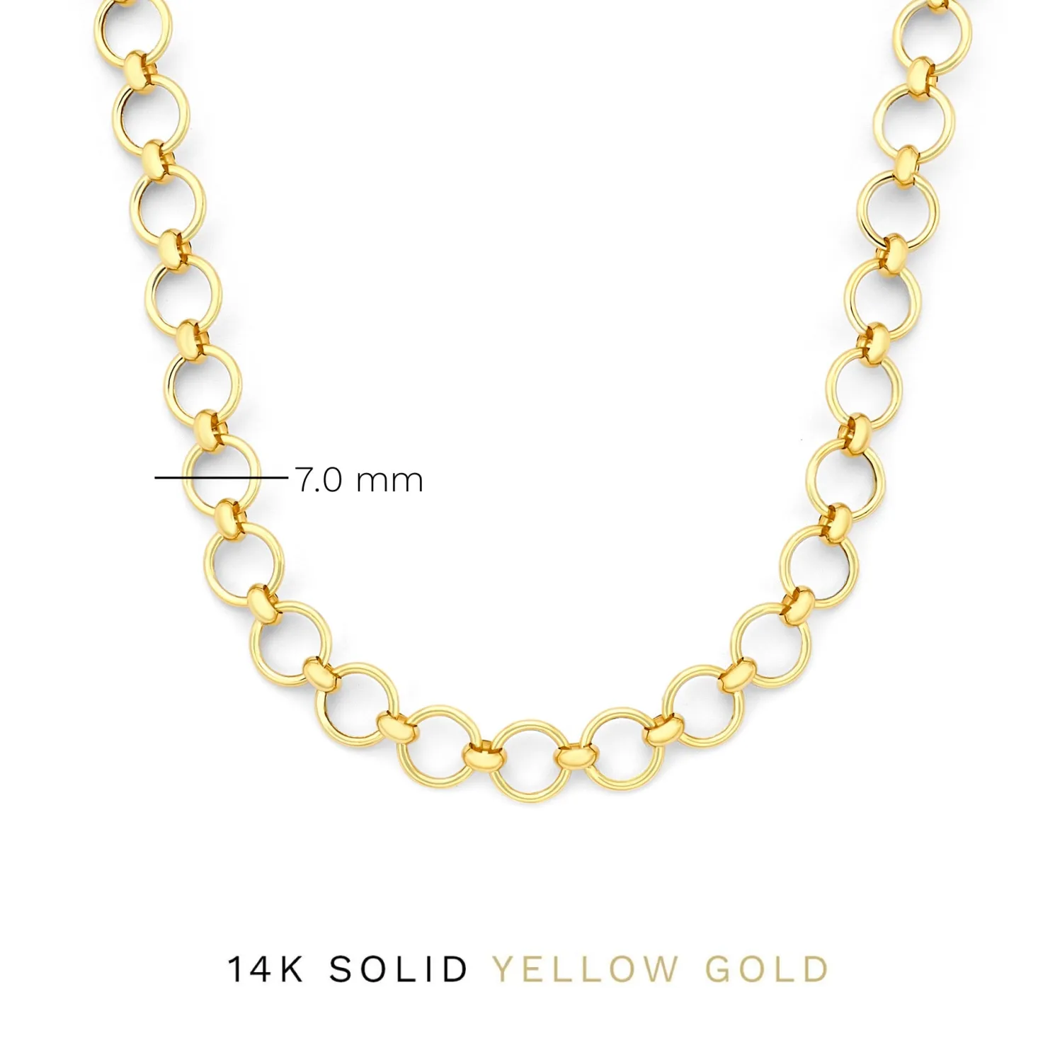 Belleville Axelle 14 karaat gouden schakelketting