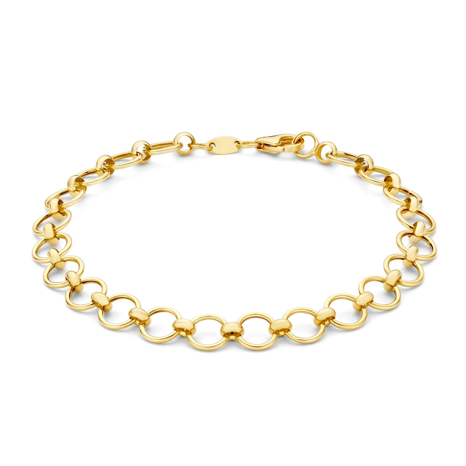 Belleville Axelle 14 karaat gouden schakelarmband