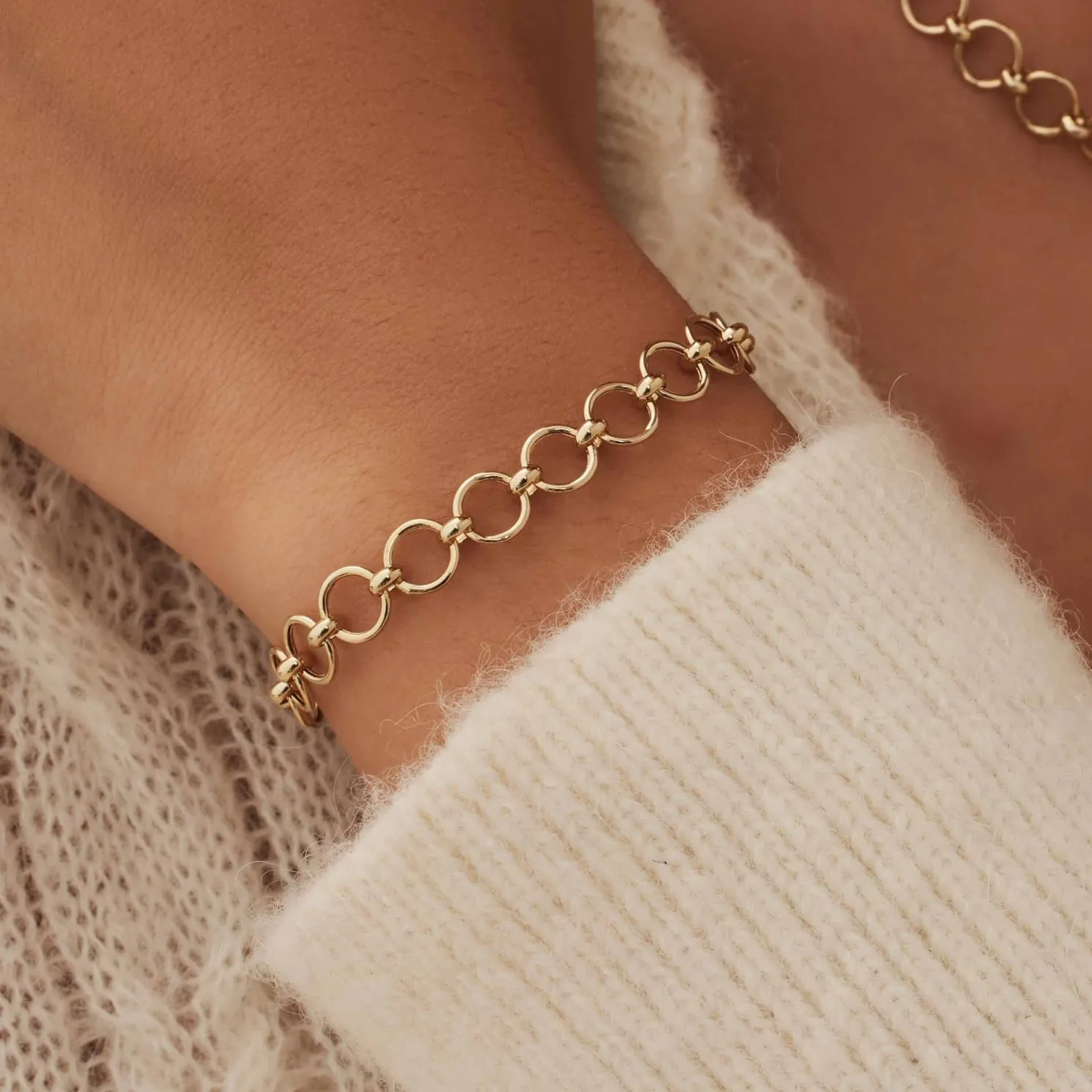 Belleville Axelle 14 karaat gouden schakelarmband