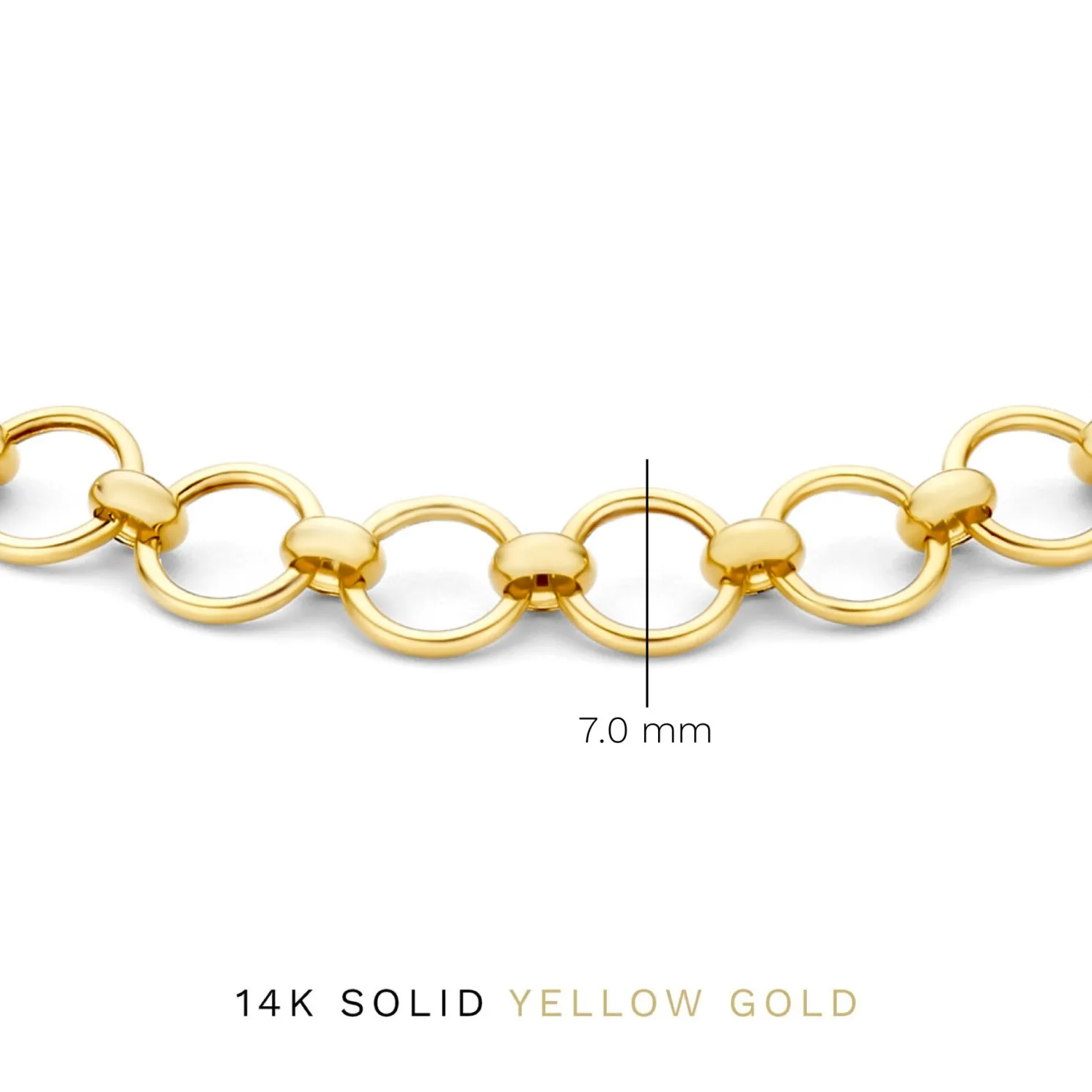 Belleville Axelle 14 karaat gouden schakelarmband