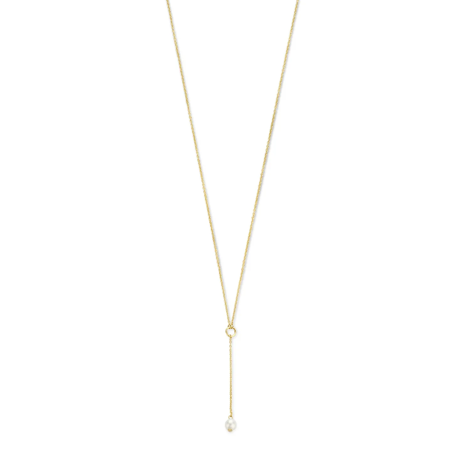 Belleville Luna 14 karaat gouden collier met zoetwaterparel