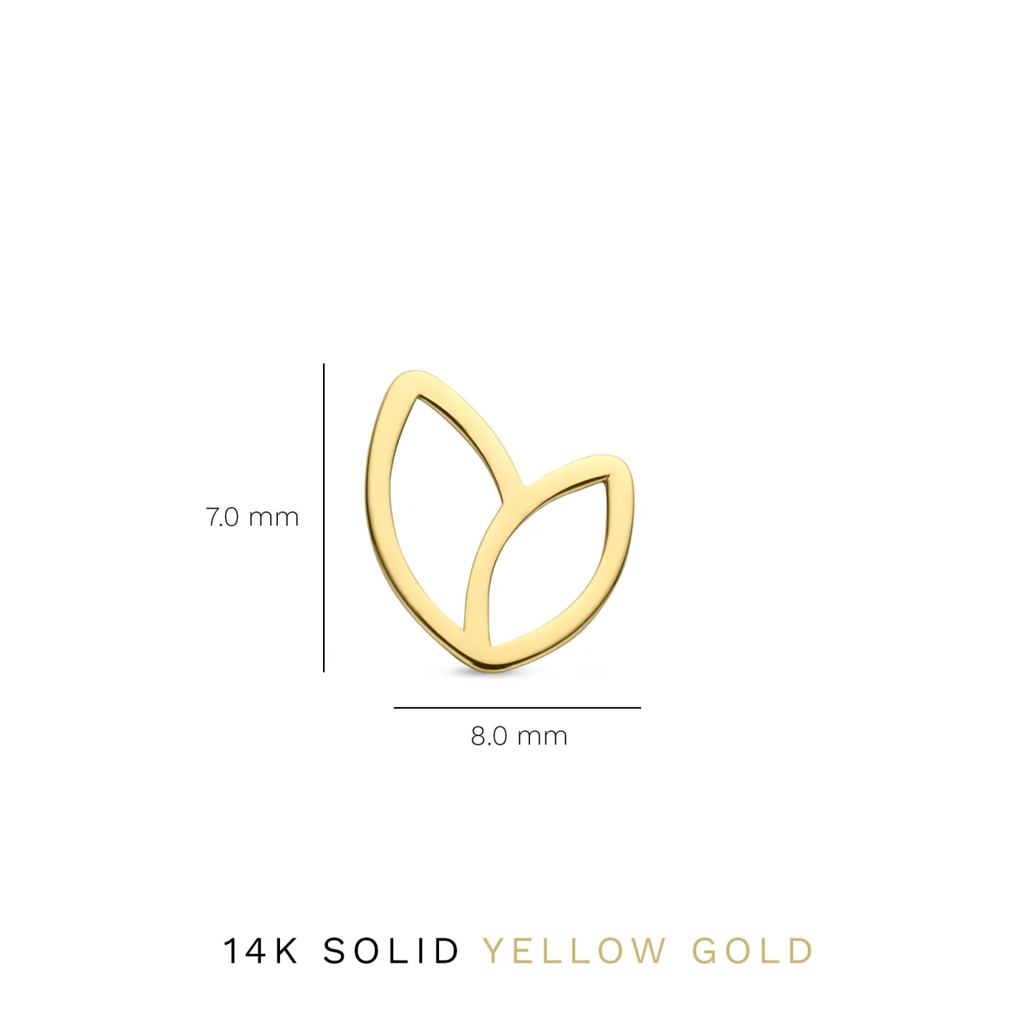 Belleville Noémi 14 karaat gouden oorknoppen