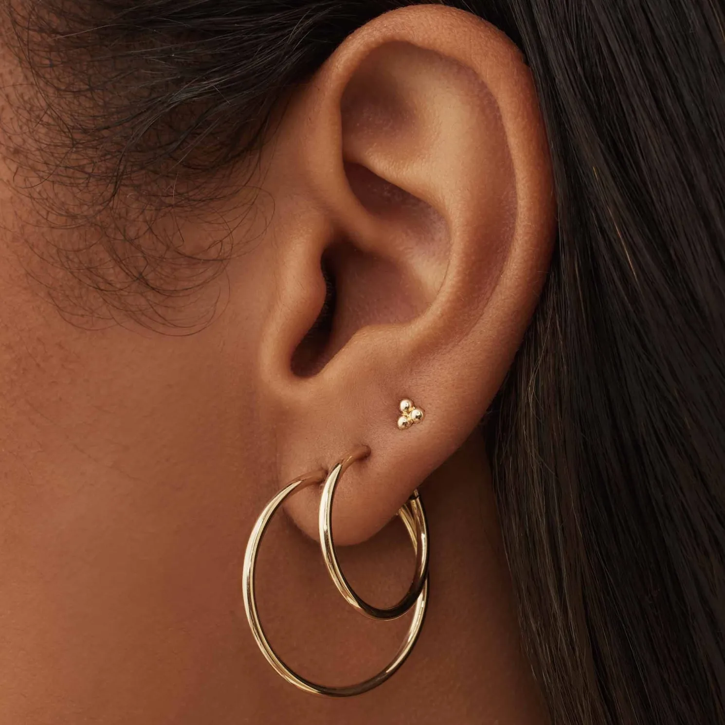 Cadeau d'Isabel 14 karaat gouden oorbellen set