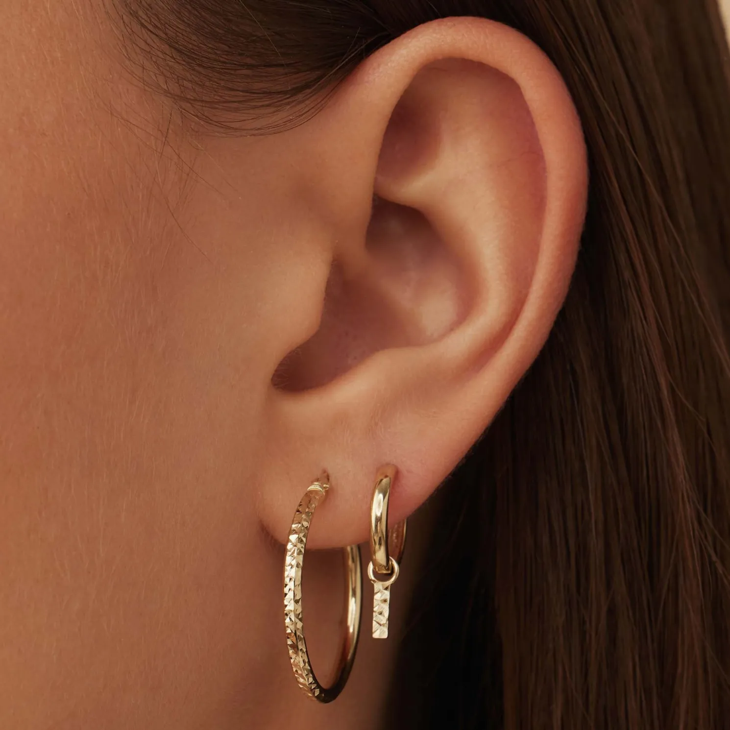 Cadeau d'Isabel 14 karaat gouden oorbellen set