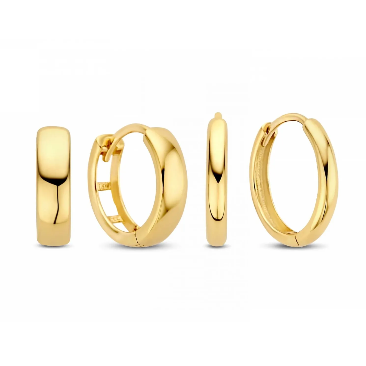 Cadeau d'Isabel 14 karaat gouden oorbellen set