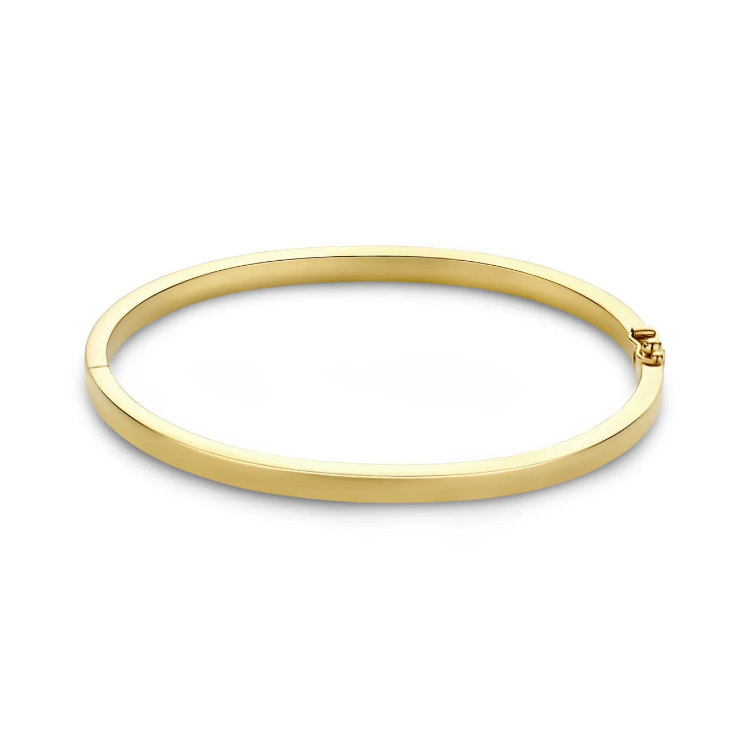 Cour d'Honneur Clara 14 karaat gouden bangle met rechthoekige rand