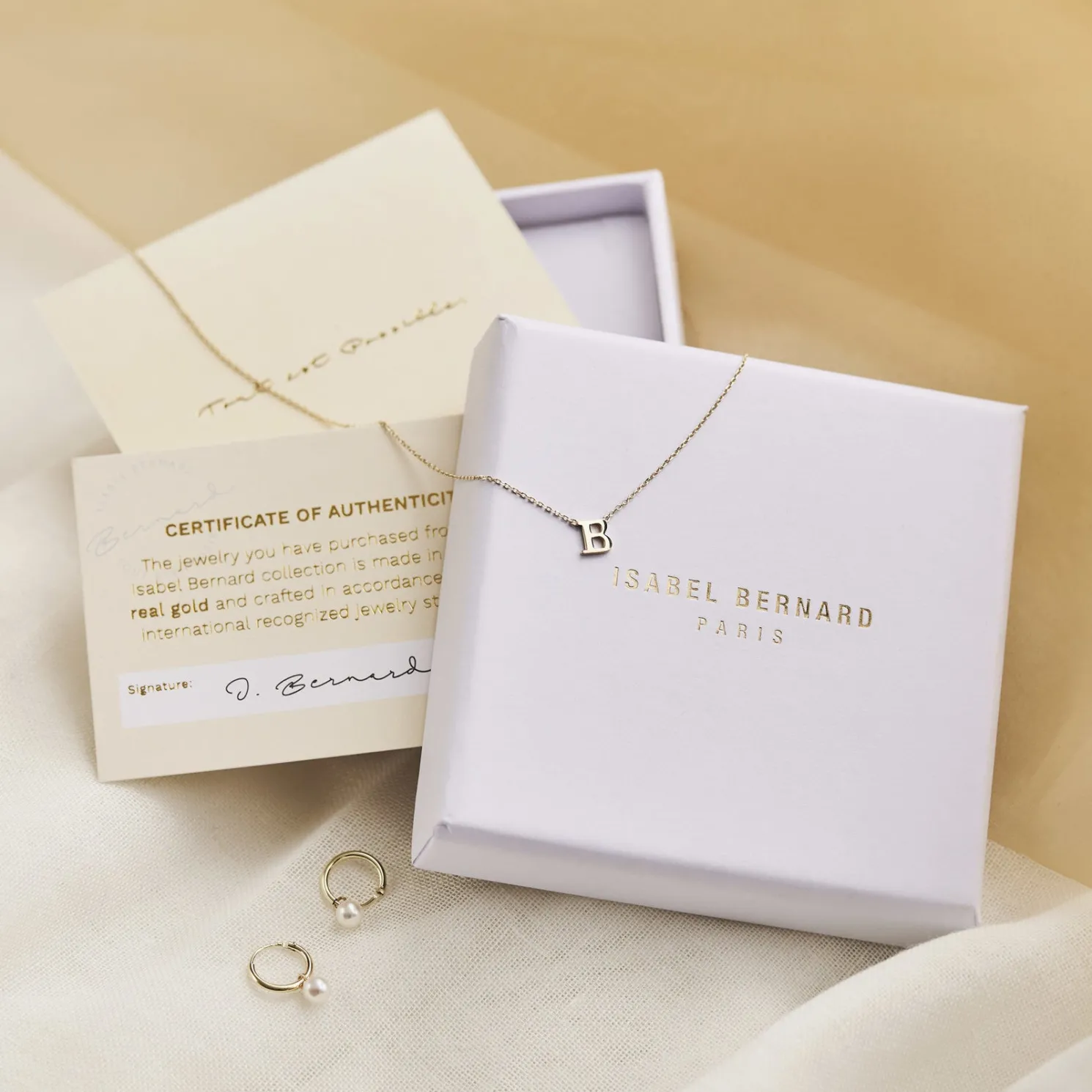 Cour d'Honneur Clara 14 karaat gouden bangle met rechthoekige rand