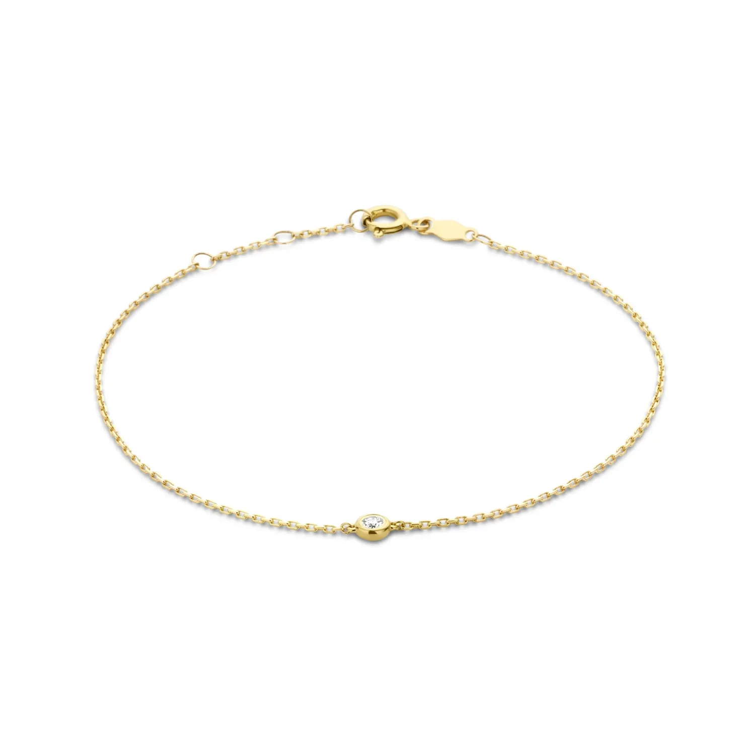De la Paix Alfie 14 karaat gouden armband met diamant 0.05 karaat