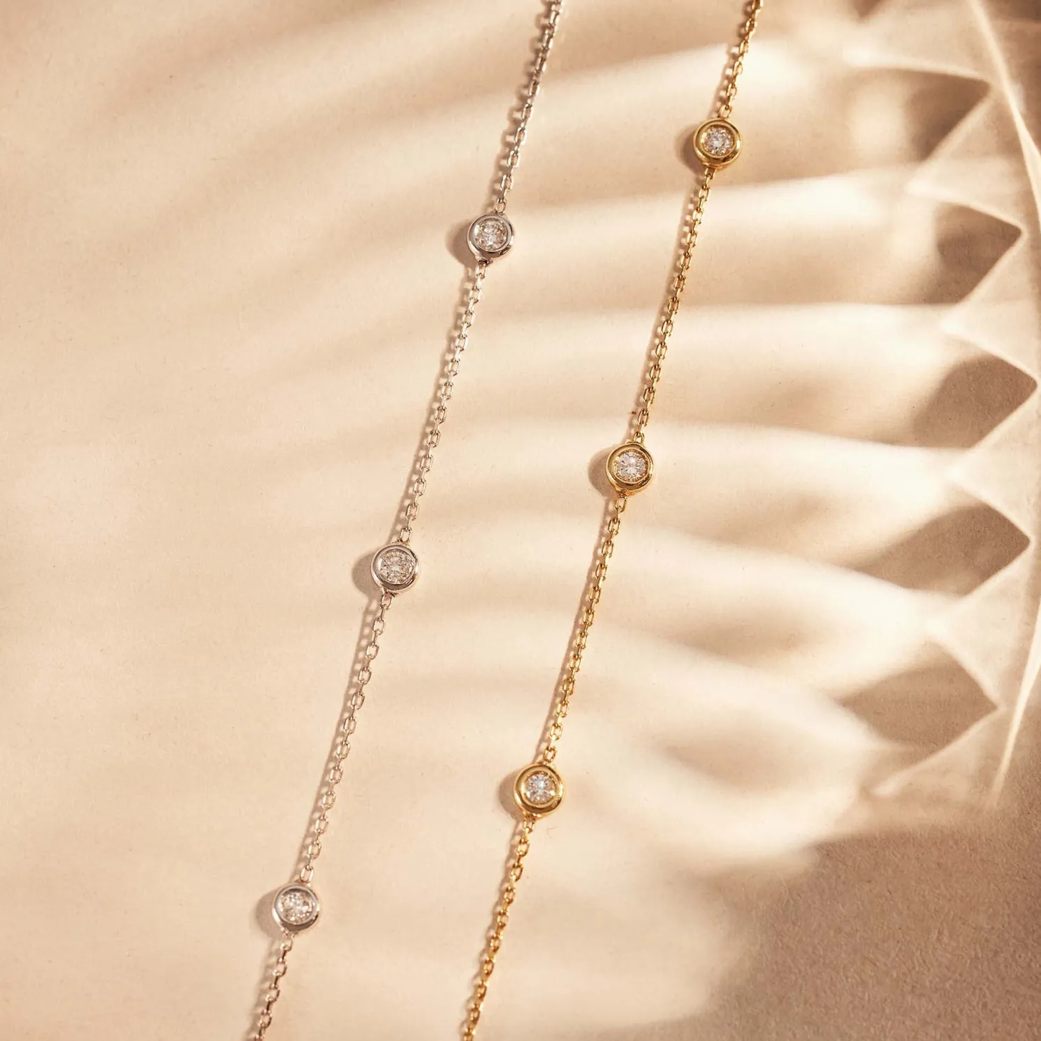 De la Paix Alfie 14 karaat gouden armband met diamant 0.12 karaat