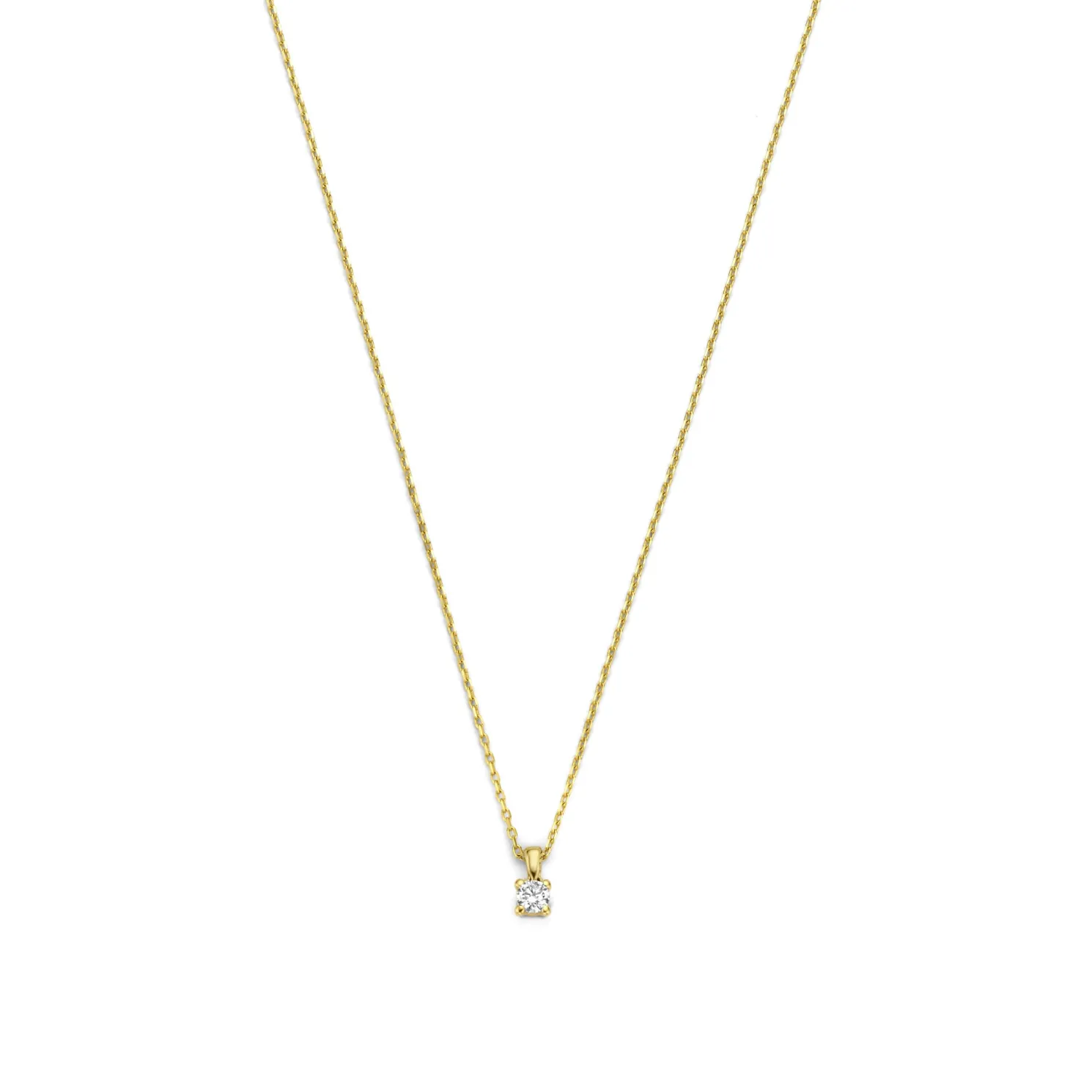 De la Paix Christine 14 karaat gouden collier met diamant 0.10 karaat