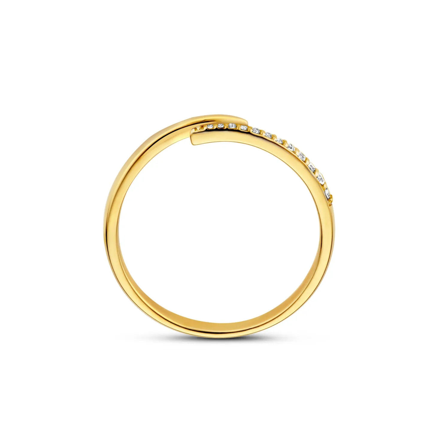 De la Paix Flavie 14 karaat gouden ring met diamant 0.09 karaat