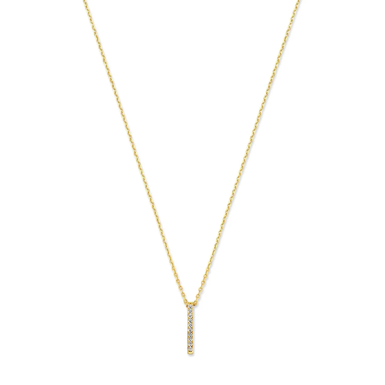 De la Paix Flavie 14 karaat gouden collier met diamant 0.06 karaat