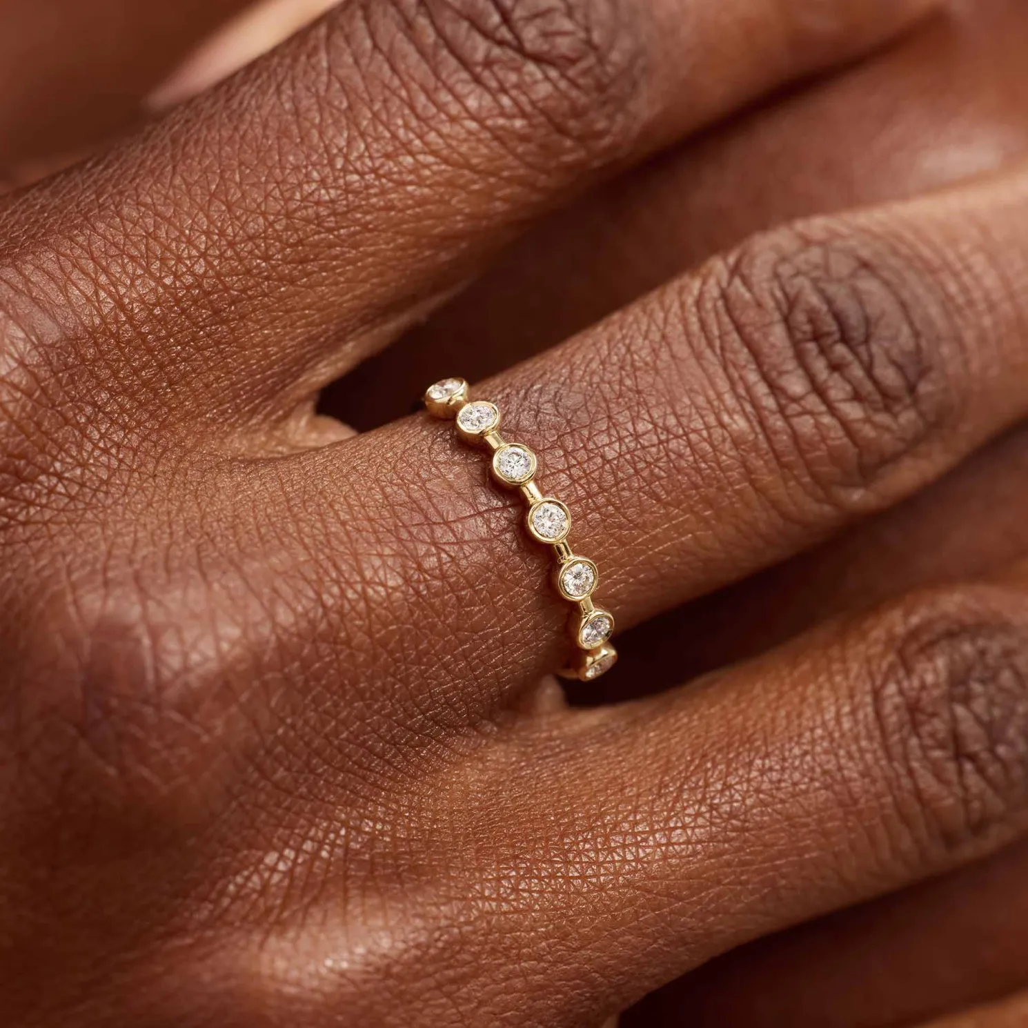 De la Paix Flavie 14 karaat gouden ring met diamant 0.18 karaat