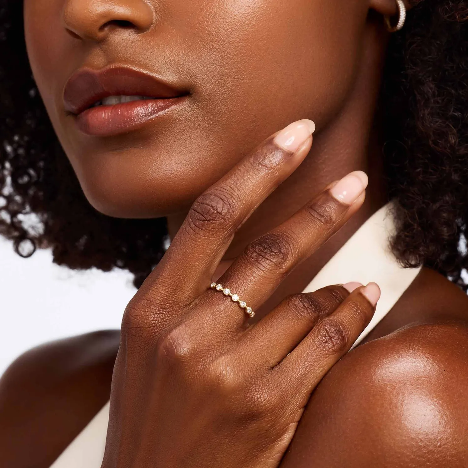 De la Paix Flavie 14 karaat gouden ring met diamant 0.18 karaat