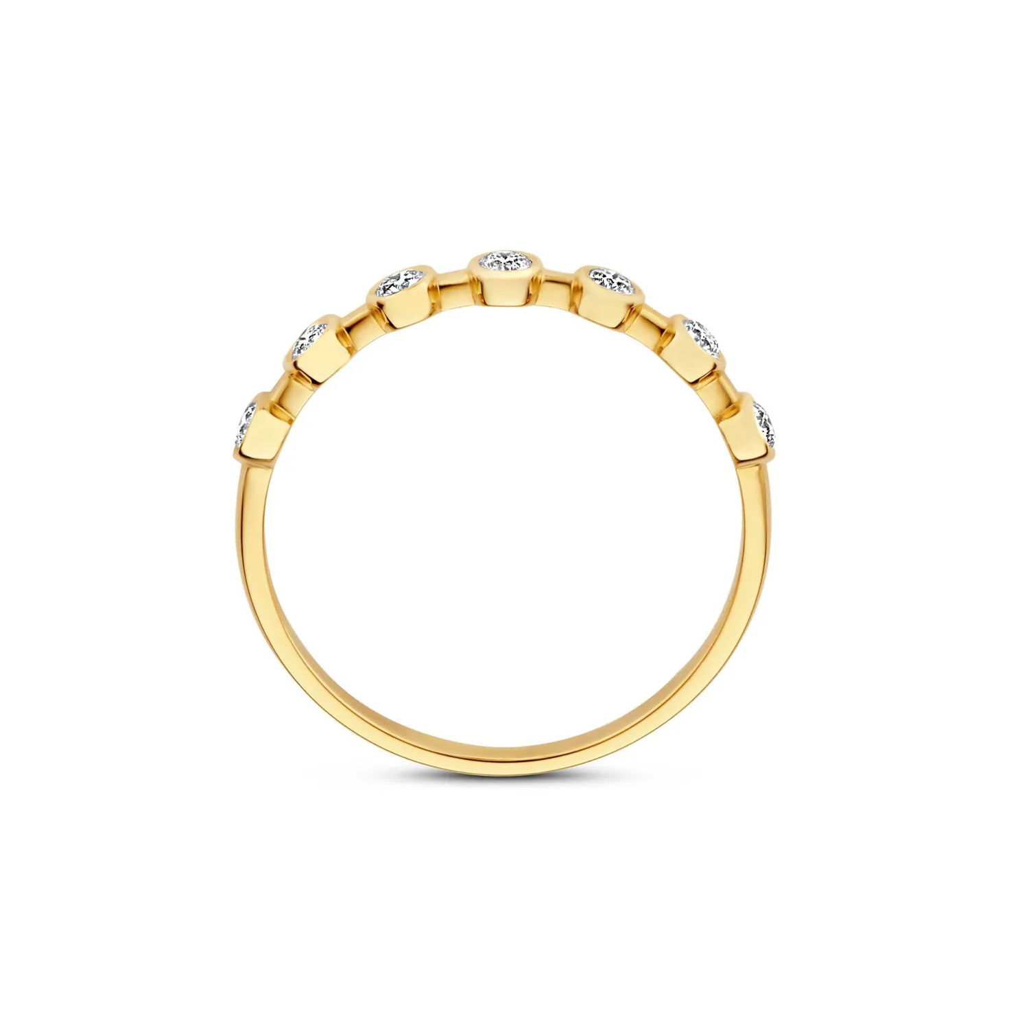 De la Paix Flavie 14 karaat gouden ring met diamant 0.18 karaat