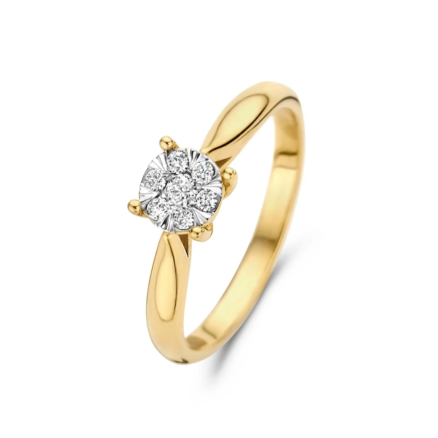 De la Paix Hanaé 14 karaat gouden ring met diamant 0.14 karaat