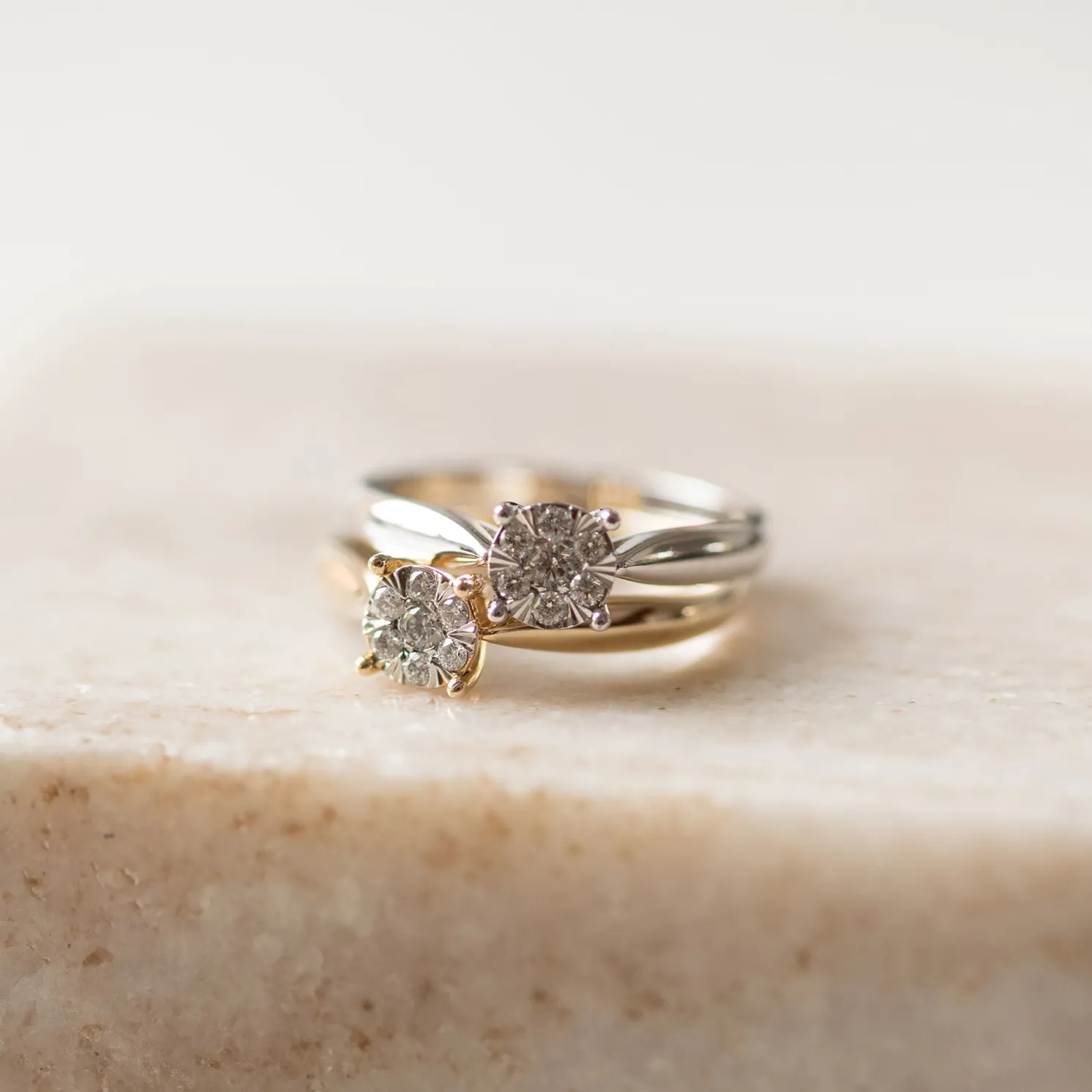 De la Paix Hanaé 14 karaat witgouden ring met diamant 0.14 karaat