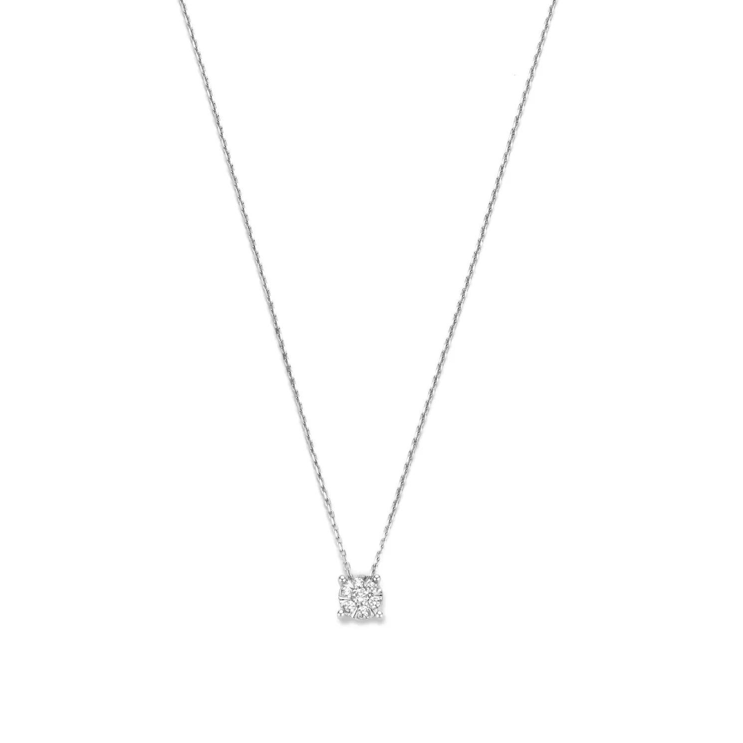De la Paix Hanaé 14 karaat witgouden collier met diamant 0.14 karaat