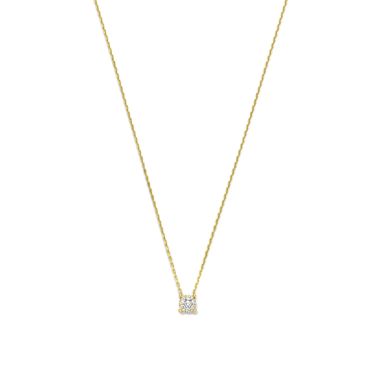 De la Paix Hanaé 14 karaat gouden collier met diamant 0.08 karaat