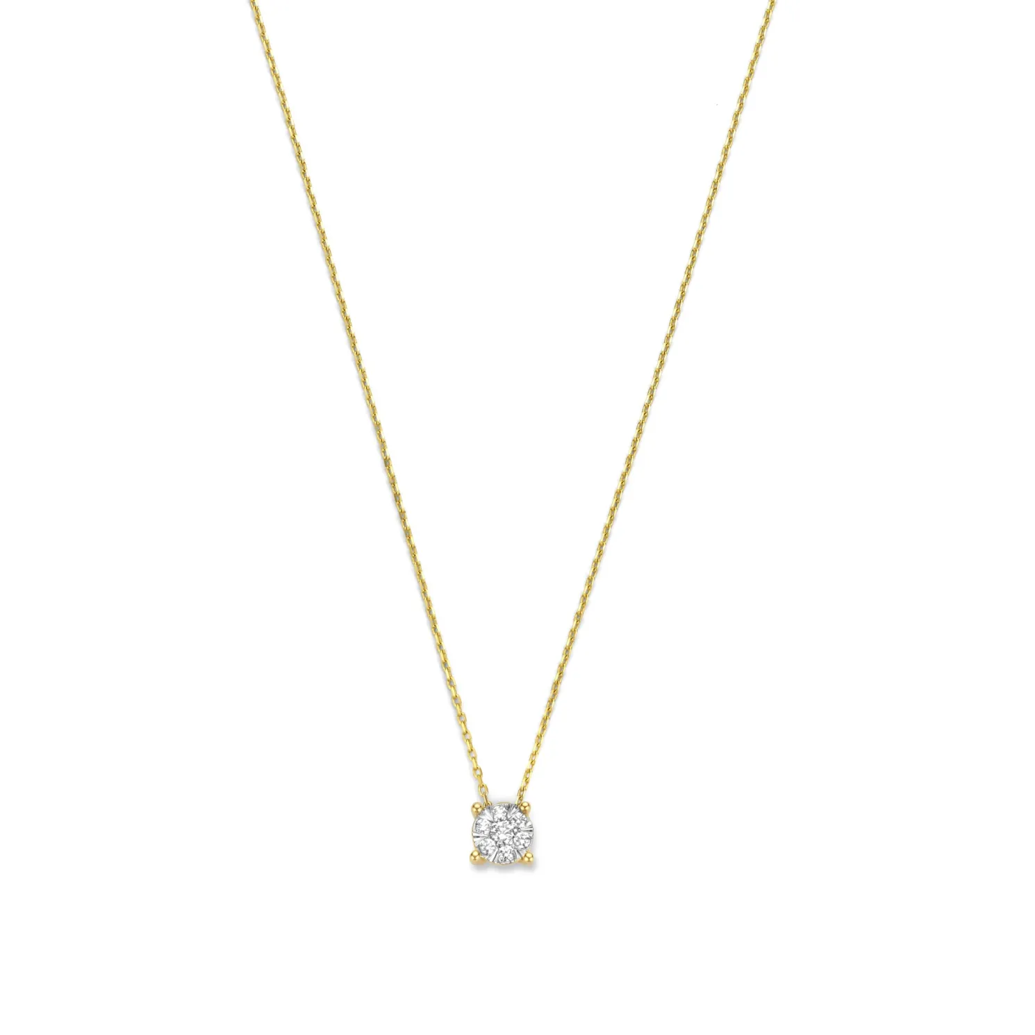 De la Paix Hanaé 14 karaat gouden collier met diamant 0.14 karaat